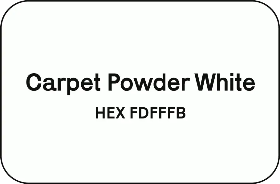 Carpet Powder White - HEX FDFFFB